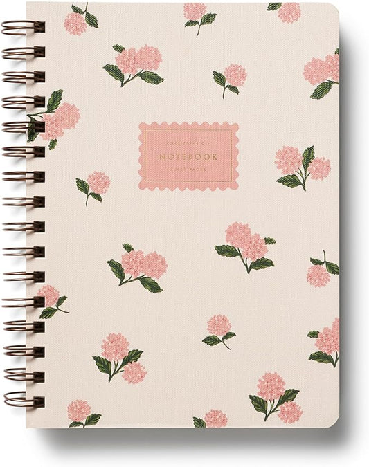 RIFLE PAPER CO. Pink Hydrangea Spiral Notebook