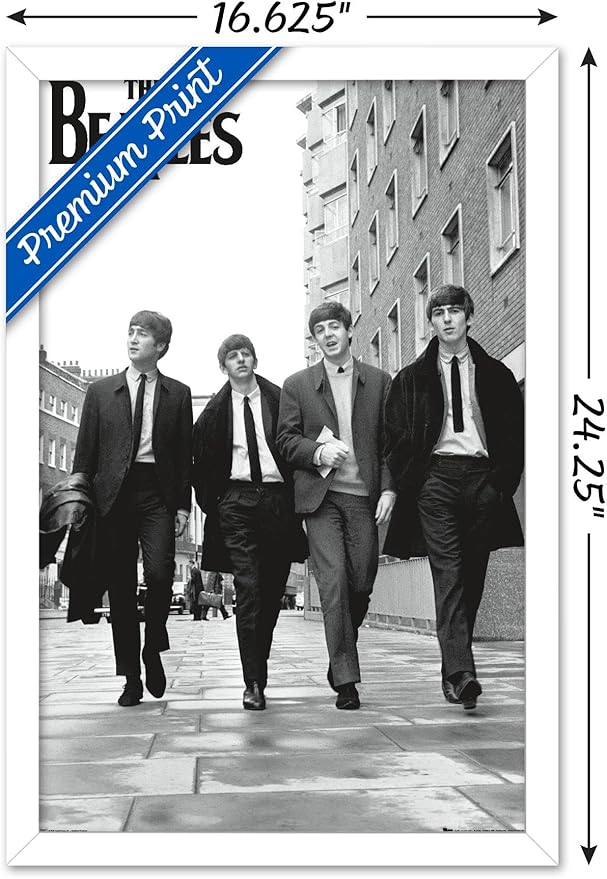 Trends International The Beatles - In London Wall Poster, 22.4L x 14.7W, White Framed Version