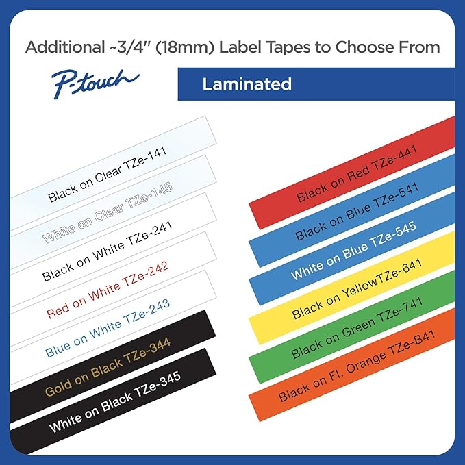 Brother Genuine P-touch TZE-S941 Tape, 3/4" (0.7") Wide Extra-Strength Adhesive Laminated Tape,Black on Matte Silver,Laminated for Indoor or Outdoor,Water-Resistant,0.7" x 26.2' (18mm x 8M), TZES941