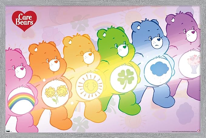 Care Bears - Care Bear Stare Wall Poster, 22.4L" x 14.7W", Gray Framed Version