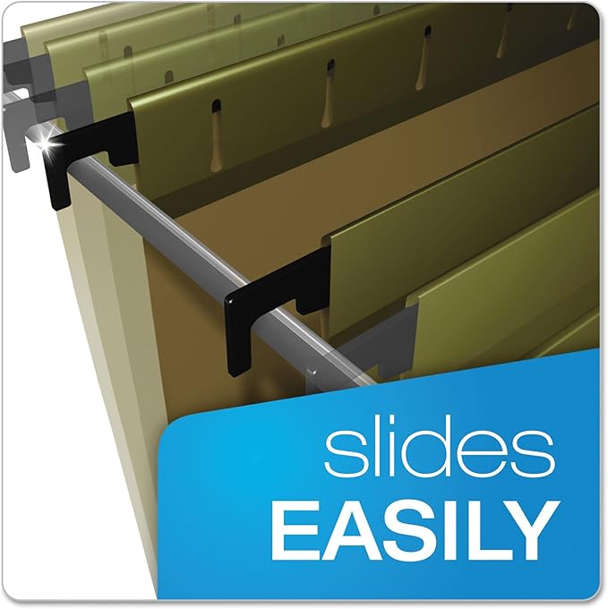 Pendaflex SureHook Reinforced Extra Capacity Hanging Folders, Letter, Standard Green, 1/5 Cut, 20/BX (6152x2)