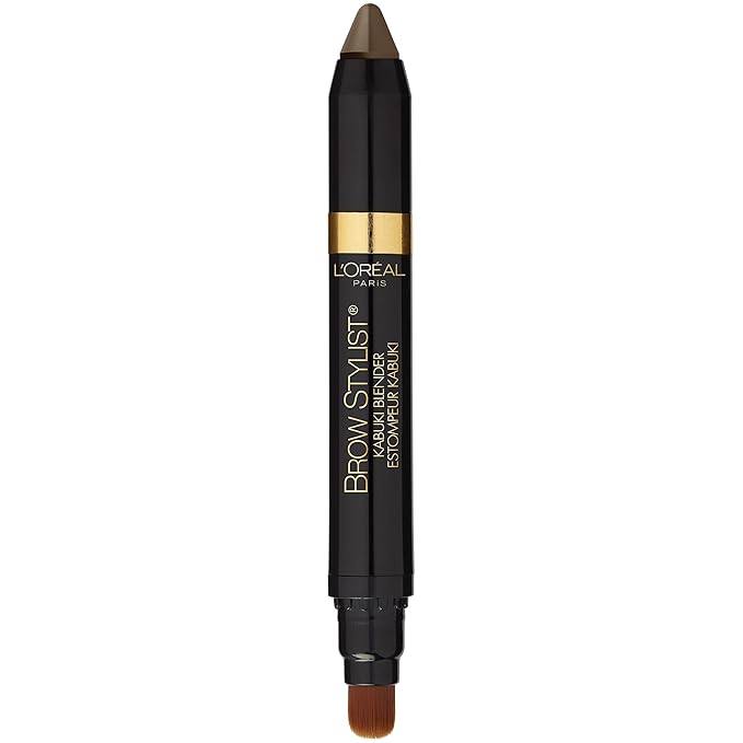 L'Oreal Paris Brow Stylist Kabuki Blender Brow Crayon, Blonde, 0.05 oz.