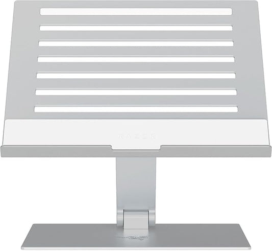 Razer Adjustable Laptop Stand: Supports Phones, Tablets, Laptops, Macbooks up to 18" - Adjust Height and Tilt - Durable Aluminum Construction - Vented Design - Foldable for Storage & Travel - Mercury