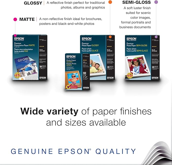 Epson S041069L Matte Presentation Paper, 27 lbs., Matte, 13 x 19 (Pack of 100 Sheets)