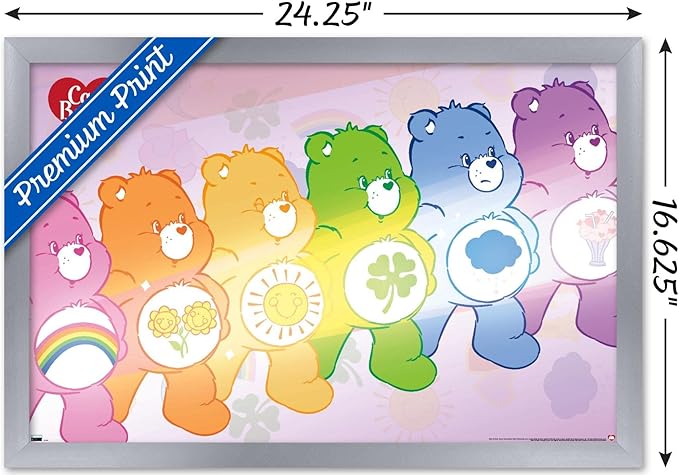 Care Bears - Care Bear Stare Wall Poster, 22.4L" x 14.7W", Silver Framed Version