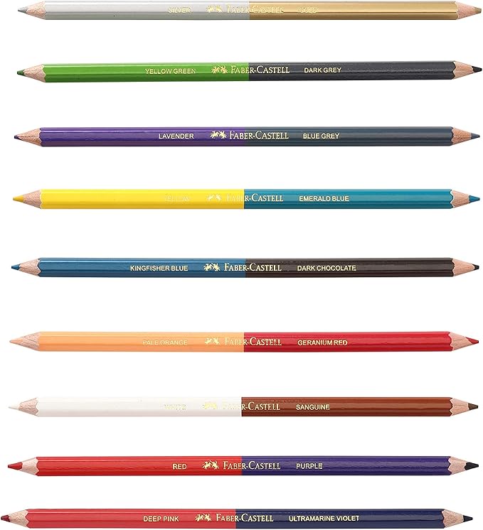 Faber Castell Faber Castell Bi Color Pencils, 36 Shades Pack Of 18