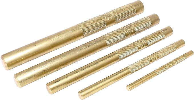 Mayhew Tools 67003 Brass Drift Punch, 5-Piece Set