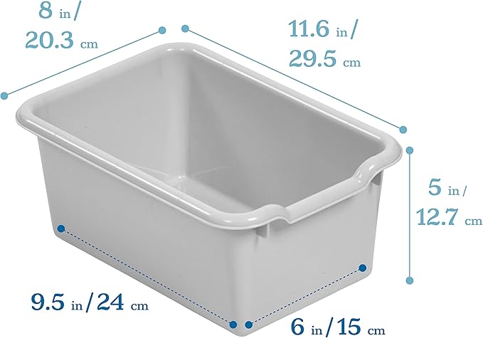 ECR4Kids Multi-Section Mobile Tray Cabinet and 15 Scoop Front Bins, Kids Furniture, Contemporary