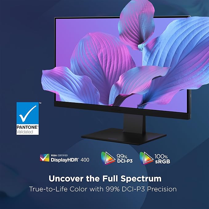 ViewSonic VP2788-5K 27" 5K Mac-Ready Monitor with 100% sRGB, 99% DCI-P3, Pantone Validated, Advanced Ergonomics, Thunderbolt 4, USB Hub, HDMI, and DP for Home and Office