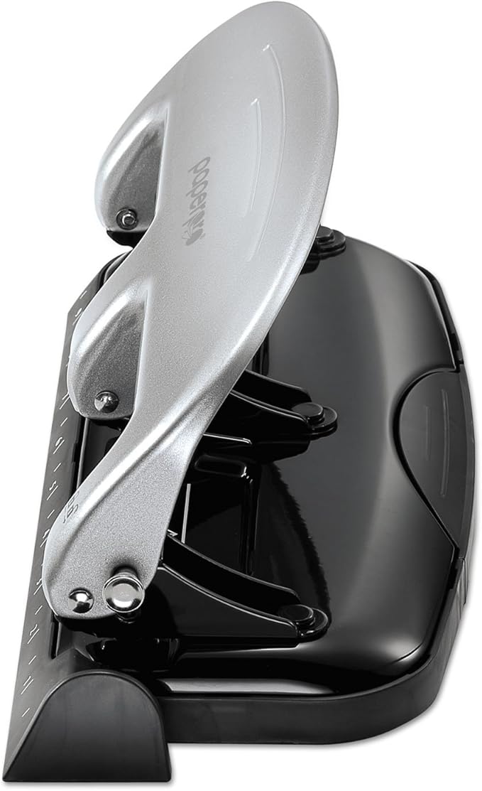 Bostitch Office EZ Squeeze 3-Hole Punch, 20 Sheet Capacity, Reduced Effort, No Jam Technology, Silver