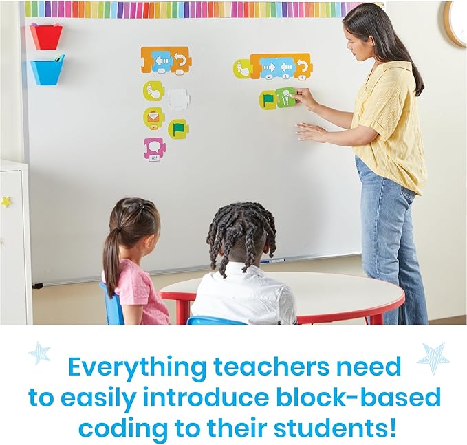 hand2mind ScratchJr Block-Based Coding Magnetic Demonstration Set, Learn to Code, Computer Science and Programming for Kids, STEM Activities, Elementary STEM Classroom, Science Teacher Supplies