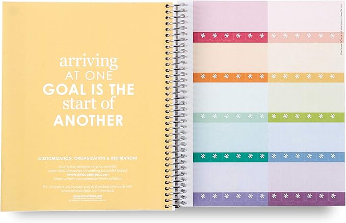 Erin Condren 8.5" X 11" Spiral Bound Dot Grid Journal Notebook - Starry Sky, 5Mm Dot Grid, 160 Page Writing, Drawing & Art Notebook, 80Lb Thick Paper, Stickers Included