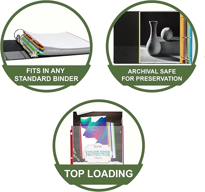 SAMSILL Colored-Edge Sheet Protector Family