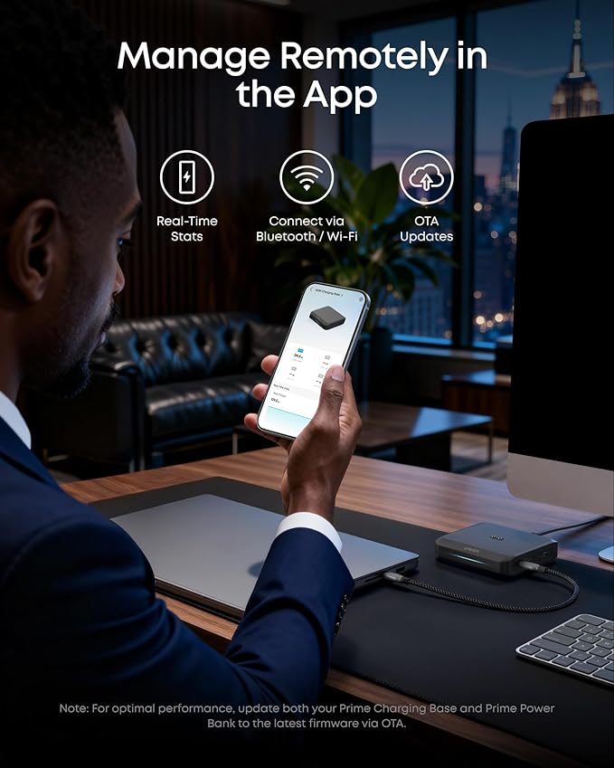 Anker Charging Base, 150W Max Charging for 4 Devices, Works with Prime Power Banks with Pogo Pin, for MacBook Pro/Air, Dell, iPhone 17/16 Series, Samsung, and More (Power Bank Not Included)
