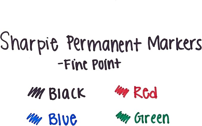 Sharpie Extreme Permanent Markers Fine Point Black 4 Count