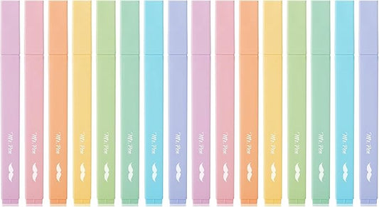Mr. Pen- Aesthetic Highlighters, 8 pcs, Chisel Tip, Pastel Colors, Cute Highlighters Assorted Colors (Pack of 2)