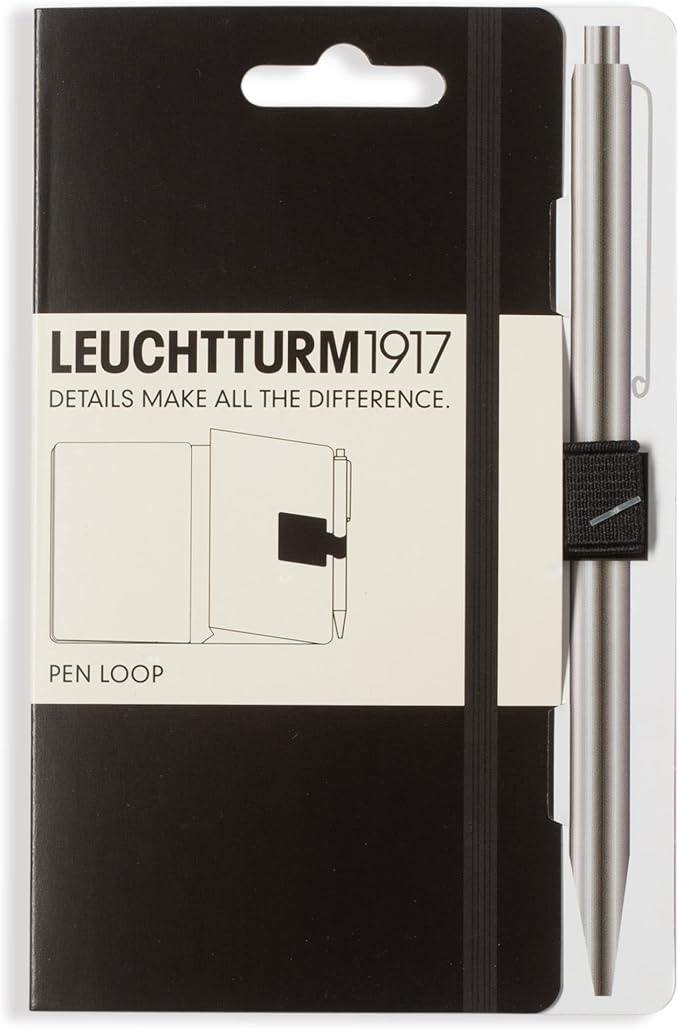 LEUCHTTURM1917 Self Adhesive Pen Loop Elastic Pen Holder (Black)