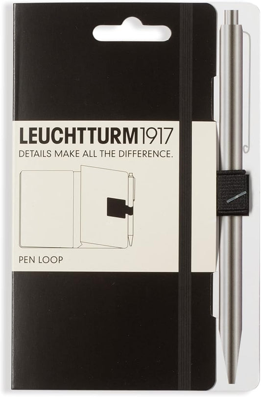 LEUCHTTURM1917 Self Adhesive Pen Loop Elastic Pen Holder (Black)