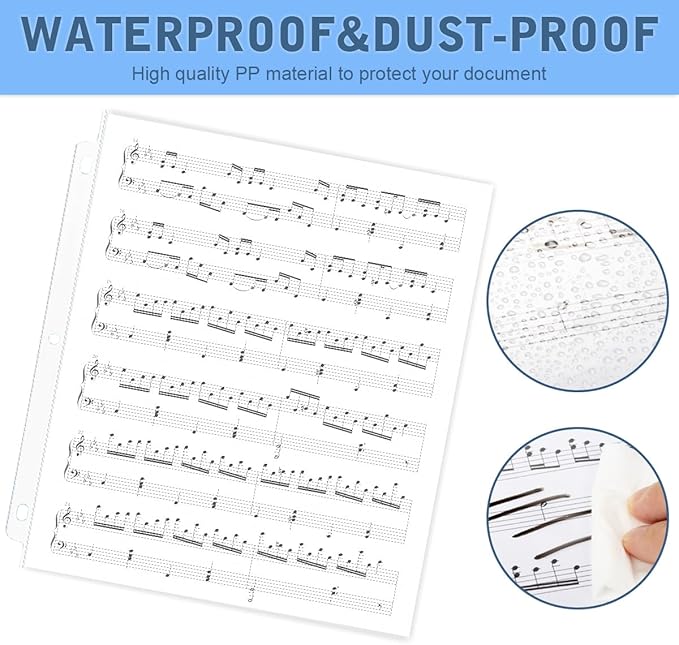 70Pack Sheet Protectors, Clear Heavy Duty Plastic Page Protectors for 3 Ring Binder, Top Loading Sheet Protectors 8.5 x 11” for Photo, Paper, Document Protector