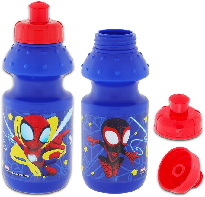 Marvel Spiderman Backpack Set - Bundle with 16" Bag, Lunch Box, Stationery, Water Bottle, Stickers, and More | Marvel School Supplies Kit for Kids