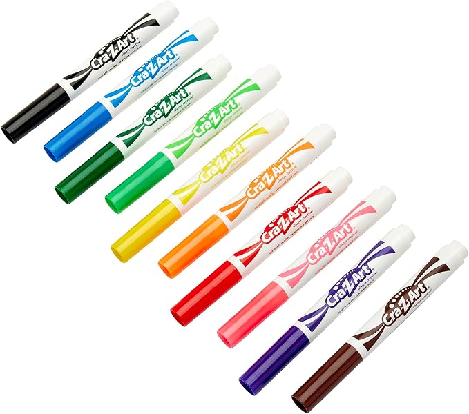 Cra-Z-Art Classic Super Washable Markers, Broad Tip, Assorted Barrel, Assorted Ink, Pack Of 40 Markers