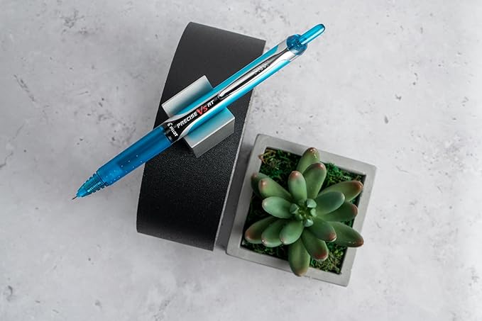Pilot Precise V5 RT Refillable & Retractable Rolling Ball Pens, Extra Fine Point Pens, 0.5 mm, Assorted, Pack of 7 - Ideal for School, Journaling & Office Writing