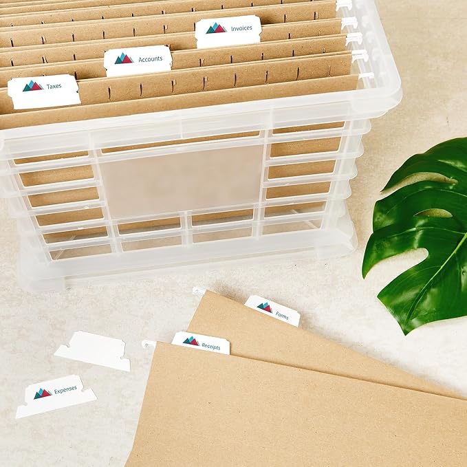 Avery Laser Printable Hanging File Tabs, 1/5-Cut, White, 2.06" Wide, 90/Pack
