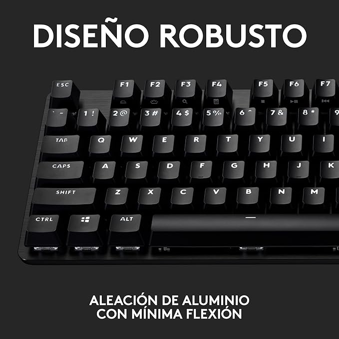 Logitech G413 SE Full-Size Mechanical Gaming Keyboard - Backlit Keyboard with Tactile Mechanical Switches, Anti-Ghosting, Compatible with Windows, macOS - Black Aluminum (Renewed)