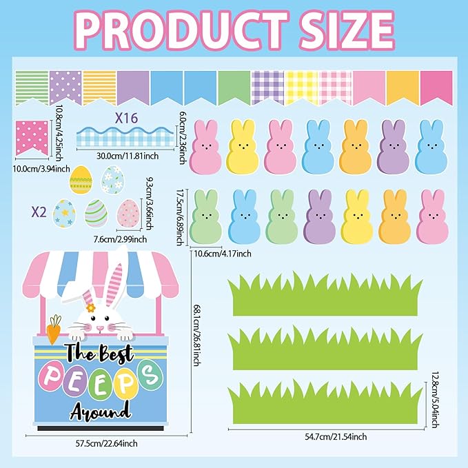 Easter Bunny Bulletin Board Classroom Decorations Easter Bunny Egg Bulletin Board Set Spring Easter Cutouts Easter Bunny Name Tags for School Classroom Teacher Student Door Wall Supplies