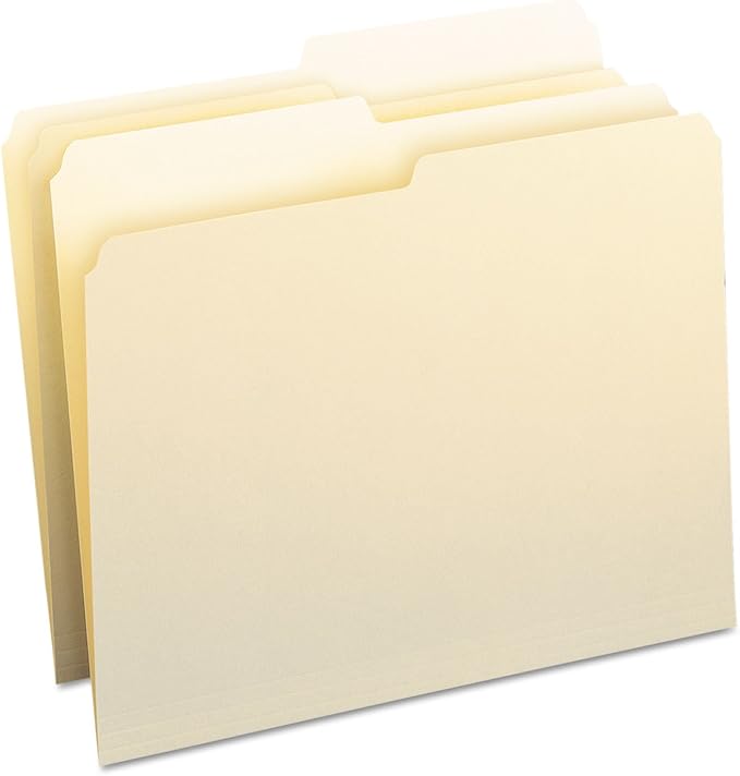 Smead SuperTab File Folder, Oversized 1/2-Cut Tab, Letter Size, Manila File Folders, 100 per Box (13020)