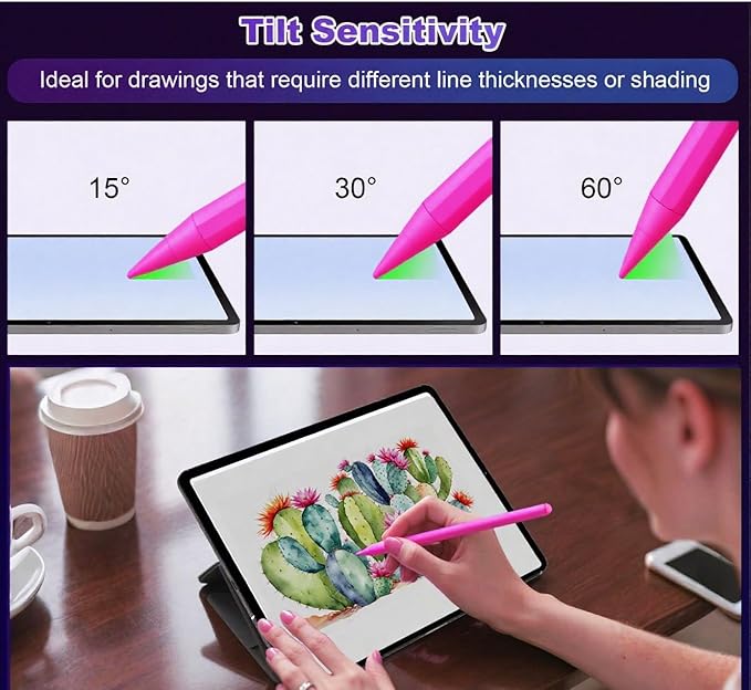 Stylus Pen for iPad A16 11th/10th Palm Rejection & Fast Charging Pen 2025-2018 Stylus Pencil for iPad 11th/A16/10/9/8/7/6th,Pro 12.9/11/13 inch M4,Air M2/M3/5/4/3,Mini A17/5th/6th