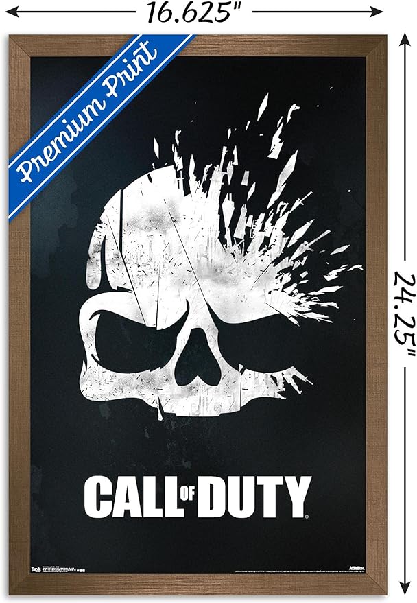 Trends International Call of Duty - Skull Wall Poster, 14.725" x 22.375", Bronze Framed Version