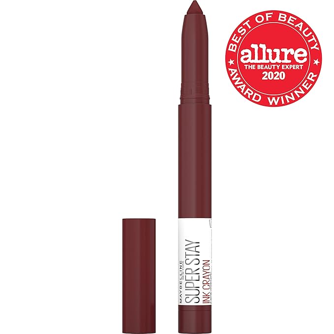 Maybelline Super Stay Ink Crayon Matte Longwear Lipstick Makeup, 165 Drive The Future, 0.04 oz