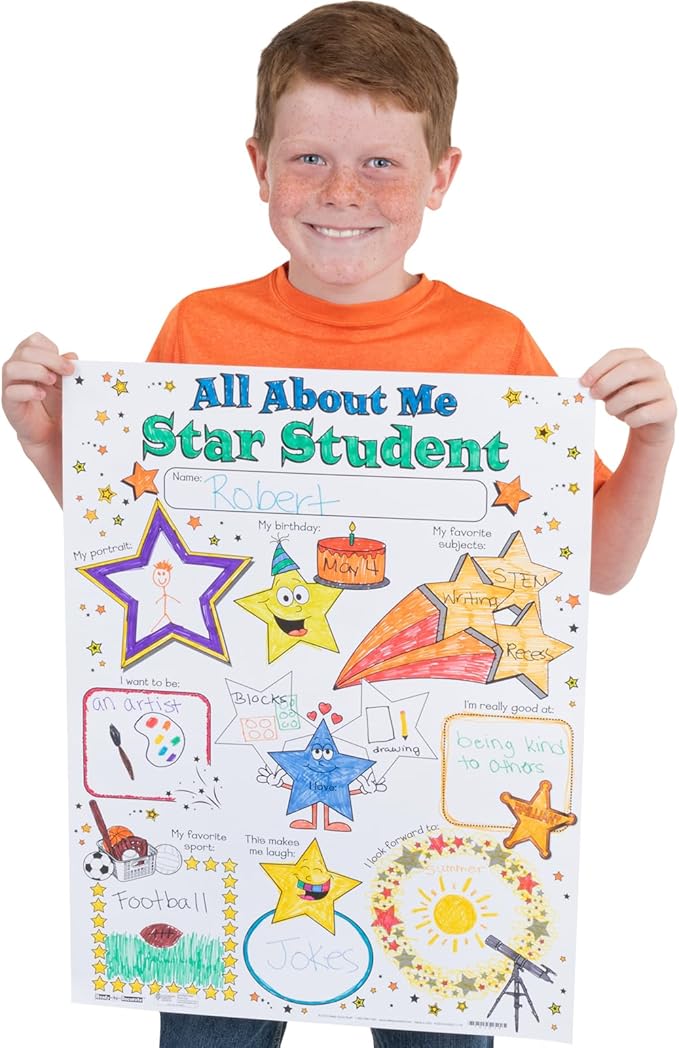 Ready-to-Decorate All About Me Star Student Posters - 24 Posters
