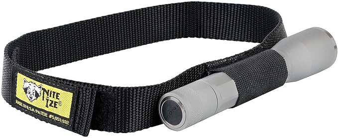 Nite Ize Headband Flashlight Holder, Fits Most Small Flashlights For Hands-Free Use, Black (NPO-03-01)