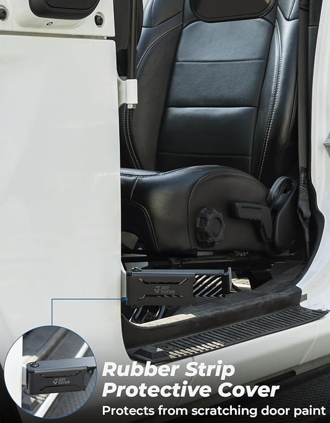 JOYTUTUS Upgraded 120° Wrangler Foot Pegs for Wrangler JK JL Gladiator JT 2007 to 2026, Exterior Door Hinge Metal Powder Coating Rest Pedals with US Flag Foot Rest Kick Panel Accessories
