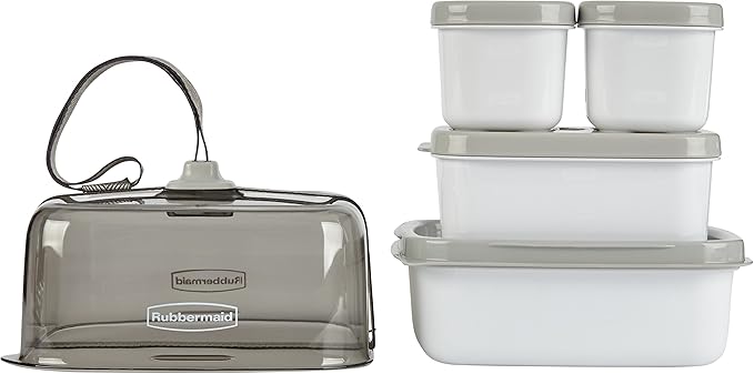 Rubbermaid Fasten + Go Sandwich Kit, Smoke Gray, 3-Piece Set