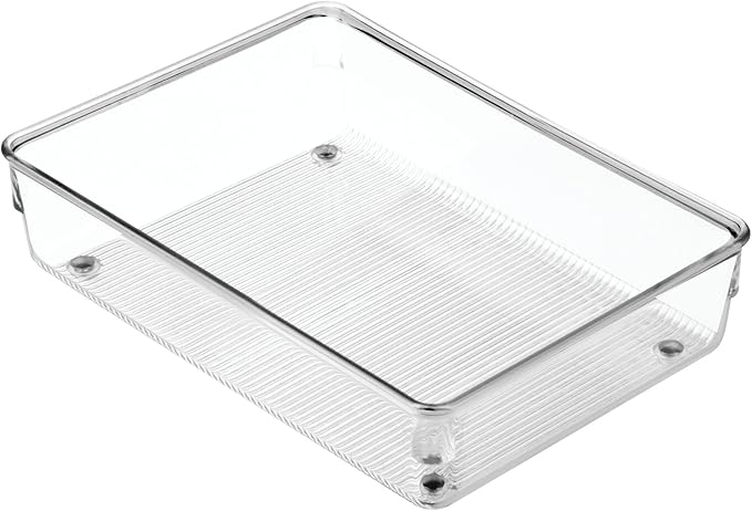 iDesign Linus BPA-Free Plastic Drawer Organizer - 6" x 9" x 2.25", Clear