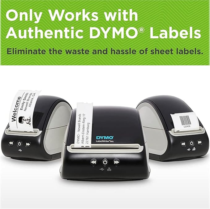 DYMO LabelWriter 550 Direct Thermal Barcode Label Printer with USB Connectivity Label Maker - 62 Labels Per Minute, Auto Label Recognition, Monochrome