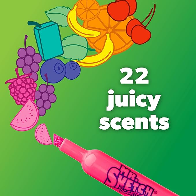 Mr. Sketch® Scented Markers, Chisel Point, Assorted, Pack Of 14