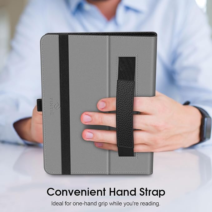 Fintie Universal Case for 7-8 Inch Tablet eReader - Folio Book Style Premium PU Leather Protective Cover with Hand Strap Pen Holder for 7", 7.9", 8” Devices
