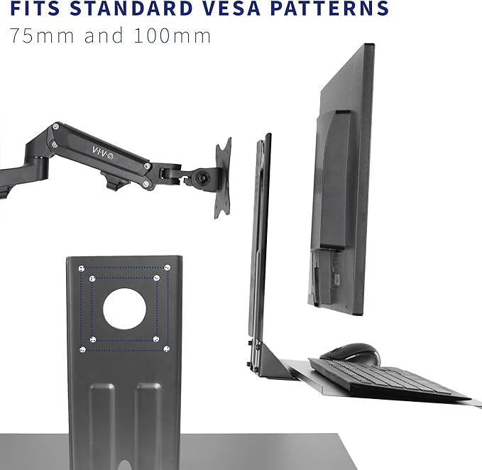 VIVO Computer Keyboard and Mouse Platform Tray VESA Mount Attachment 25.5 x 8 inch Surface (MOUNT-KB03)