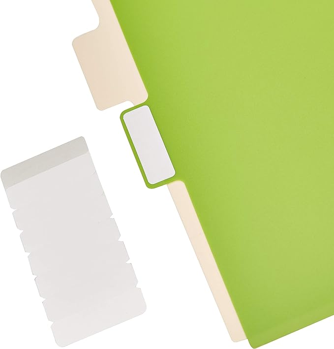 Amazon Basics 8-Tab Plastic Binder Dividers with Multicolor Tab Labels for 3 Ring Binder, Letter Size, 48 Sets