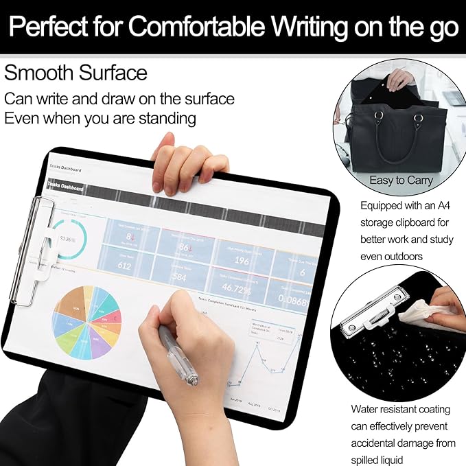 1 PCS A4 Clipboards,Plastic Clipboard with Pen Holder,Clip Boards 8.5x11 with Low Profile Clip,Cute Hanging Clipboard for School Office Supplies Clipboards for Kids,Portable Clip Board for Nurse
