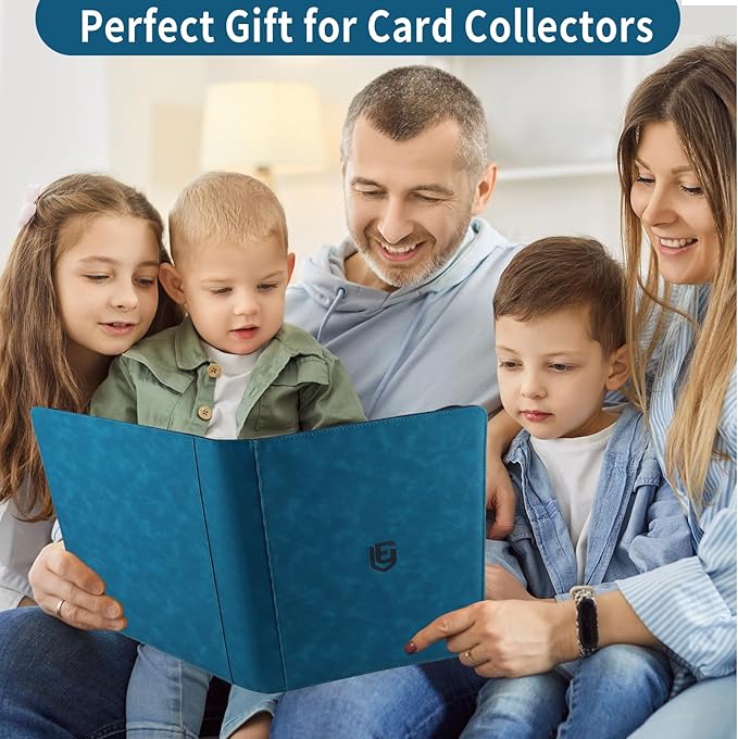 1024 Pocket Card Binder,16 Pocket Trading Card Binder，Side Loading Collectible Card Albums for MTG, for TCG Football, Sports, Game Cards Blue