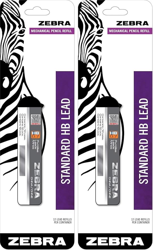 Zebra Pen Standard HB Lead Mechanical Pencil Refill, 0.7mm, 2 Pack