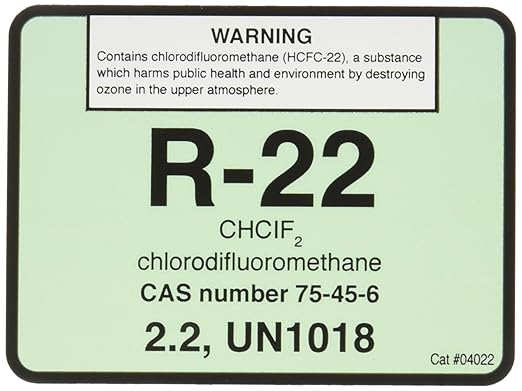 Diversitech R-22 Cylinder Tank Labels (04022), 3 * 4 inches