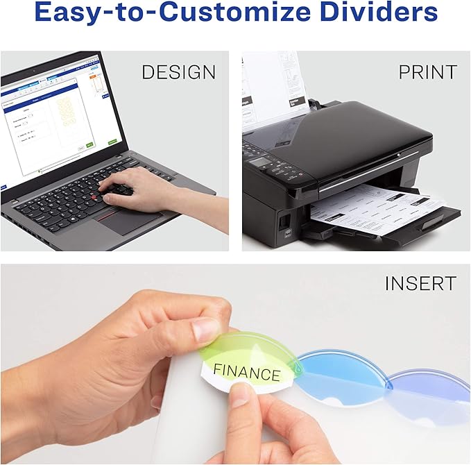 Avery Insertable Style Edge Plastic Dividers for 3 Ring Binders, 5-Tab Sets, Multicolor, 24 Sets, 120 Divider Tabs (11200)