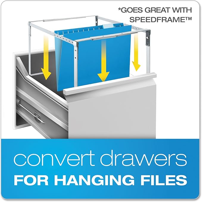 Pendaflex Reinforced Hanging File Folders, Letter Size, Assorted, 1/5 Cut, 25/BX (4152 1/5 ASST)