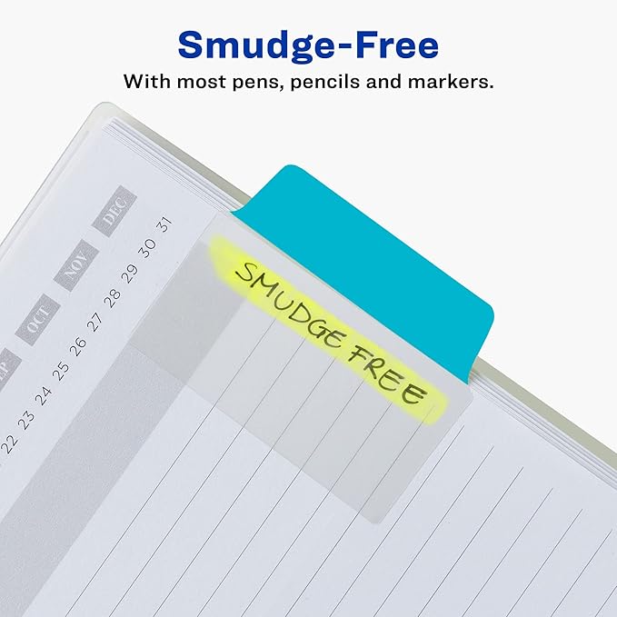 Avery Multiuse Ultra Tabs, 2" x 1.5", 2-Side Writable, Red/Blue/Green, 24 Repositionable Tabs (74754)